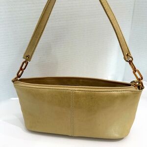 Y2K Bueno Gold Mini Shoulder Bag | 2000s Faux Leather Purse Vintage Metallic